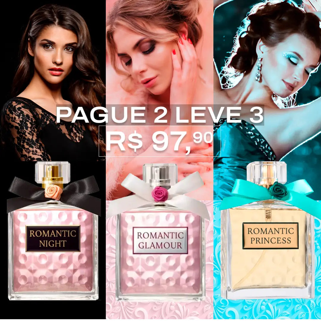 Kit 3 Perfumes Femininos (Pague 2 Leve 3)